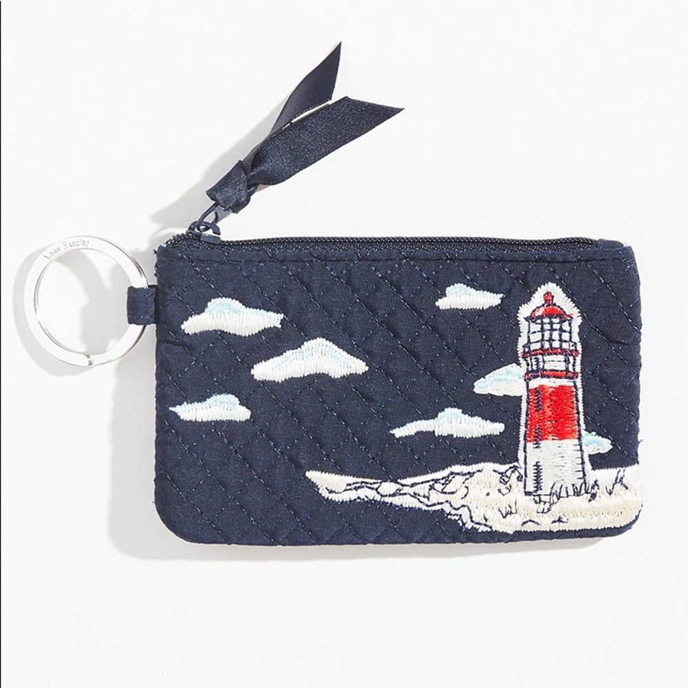 Vera Bradley nwt Zip ID Case in Beach Toile Light House
